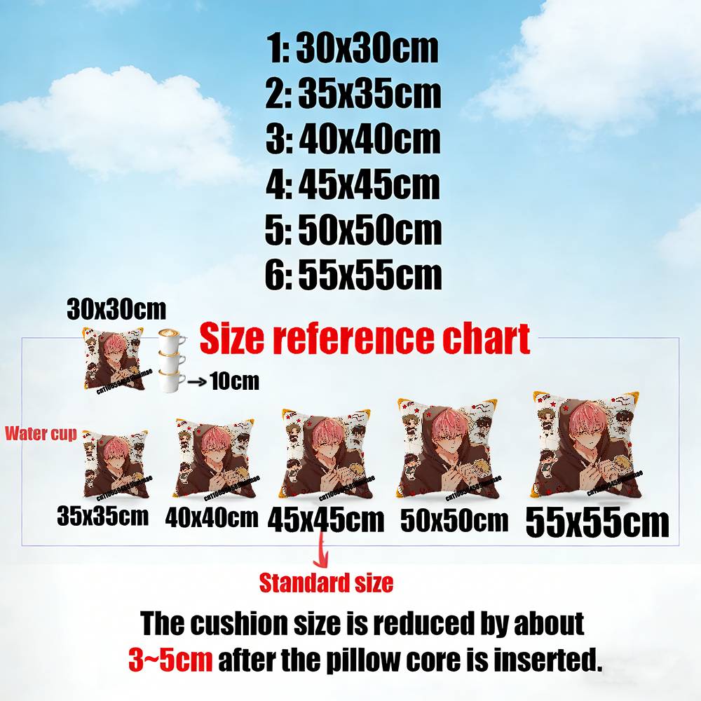 For Tamon-Kun Ima Docchi Fukuhara Tamon Utage Kinoshita Throw Pillow Case Sham 45X45Cm 35X35Cm Square Home Pillowcase Cushion