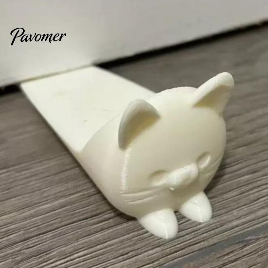 Лежащий Кот Дверной Стопор 3D Печатный Дверной Стопор, Декоративный Котёнок Дверной Стопор-Клин, Прочный Противоскользящий Напольный Ковер для Дома Гостиной Спальни