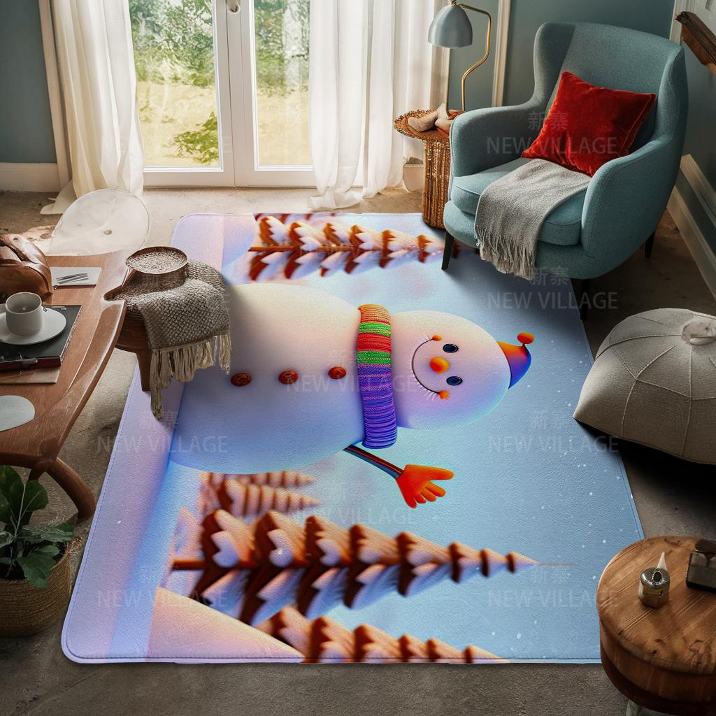 Ковер у входа в дом Домашний коврик у двери Гостиная Ванная Комната Ноги ванная комната Нескользящие коврики с водопоглощением для ванной Счастливого Рождества зима