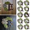 Подвеска-венок, легкая цветостойкость, не подвешиваемая, устойчивая к атмосферным воздействиям, увядание, 26 букв, эвкалиптовый дверной венок, подвеска для дома