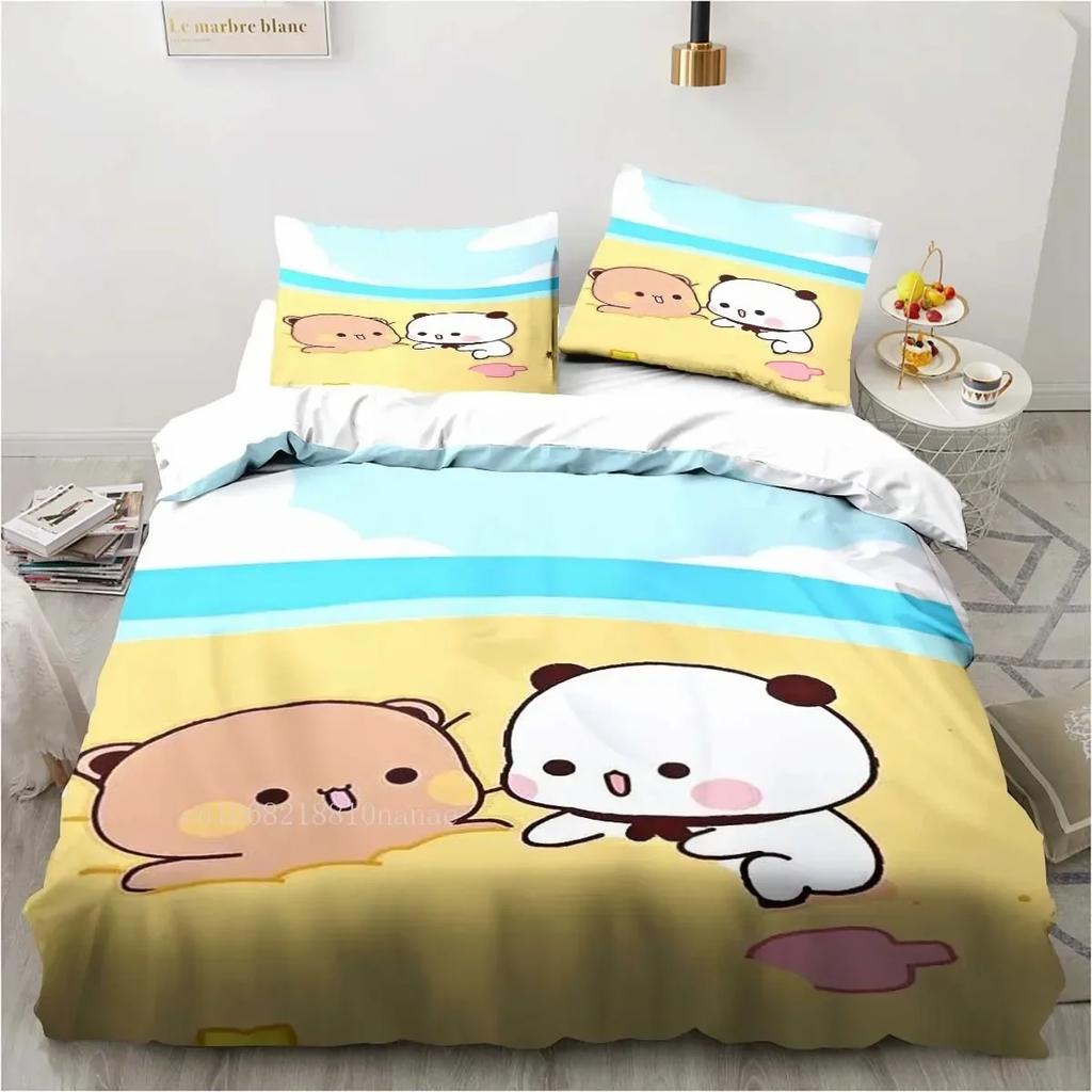 Cute Bubu And Dudu Cartoon Print All Season Twin Bedding Set Comforter Set Bed Duvet Cover Double King Comforter Cover
