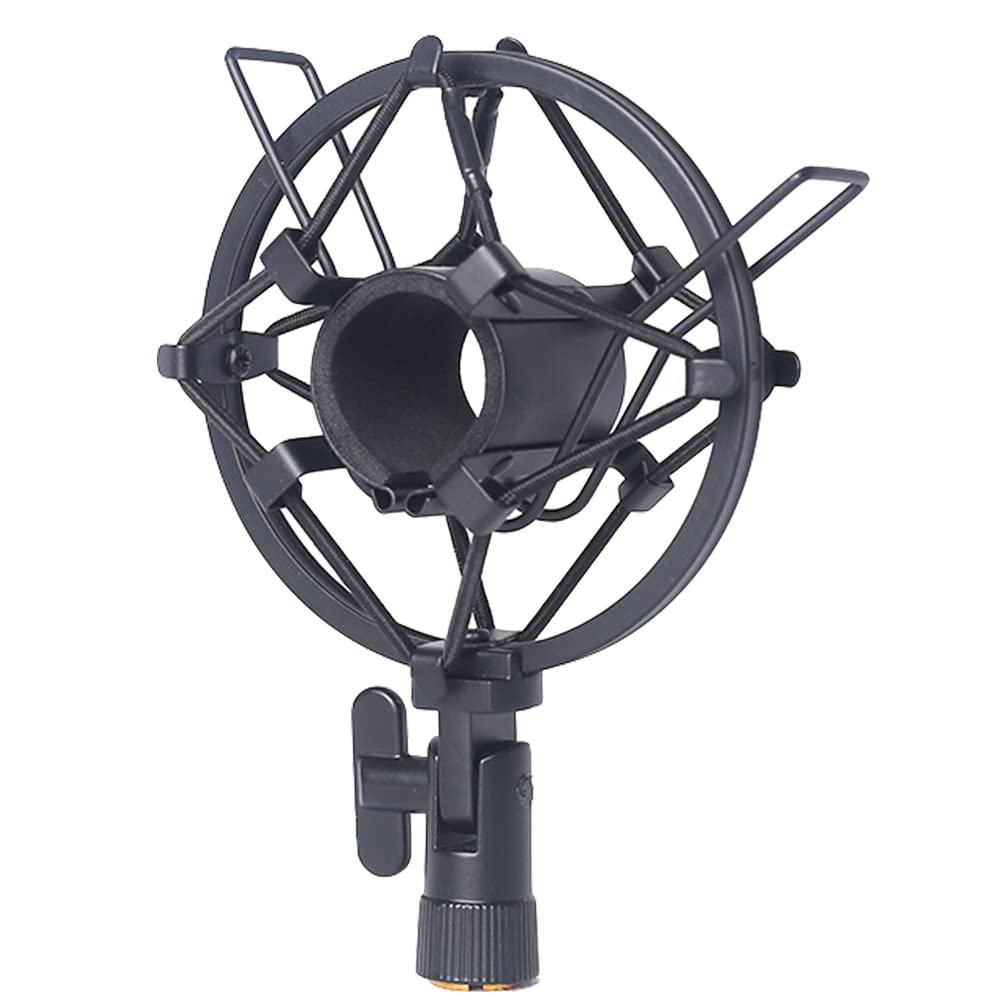 TKY Microphone Shock Mount, Universal Camera Suspension Holder, Anti-Vibration, Black