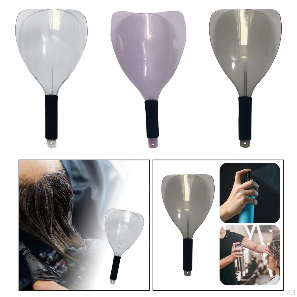 Barber Face Shield Hair Mask Salon with Sponge Handle Haircut Sprays Hairspray