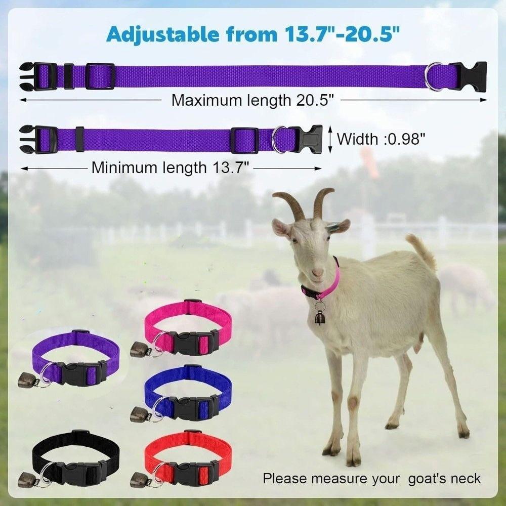 Durable Adjustable Anti-lost Pet Collar Quick Release Buckle with Bell Goat Collar Breathable Horse Collar Farm Stable
