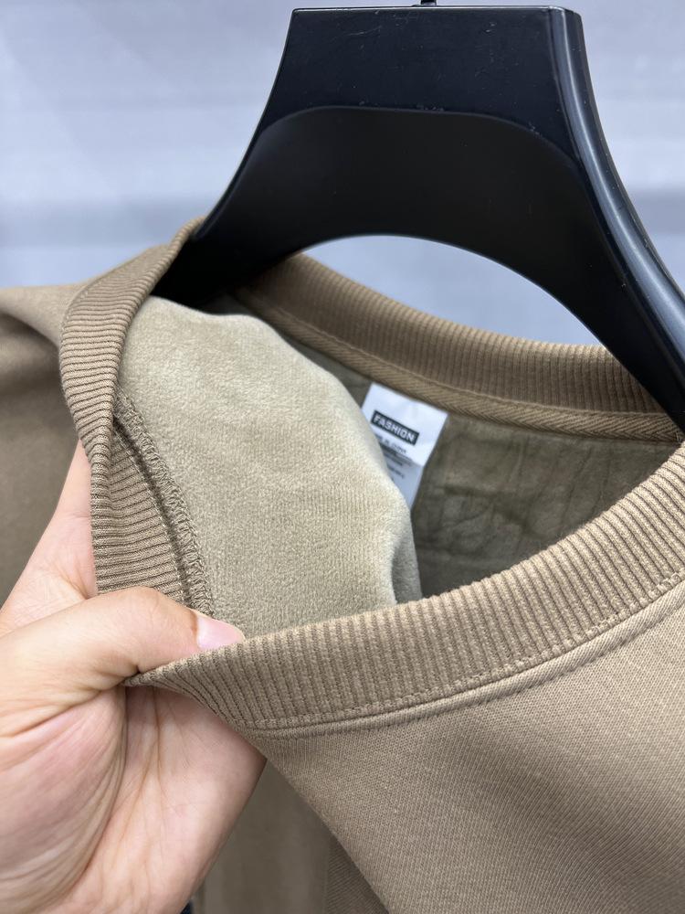 Tommy Men's Cozy Fleece-Lined Winter Hoodie: Warm Round Neck Pullover