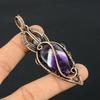Sage Amethyst Pendant, Gemstone 999 Copper Wire Wrapped Jewelry Pendant, Handmade Jewelry Birthstone Pendant, Gift For Him