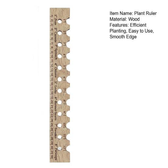 Деревянная линейка для растений Эффективная посадка Гладкие края без заусенцев Простая в использовании Измерение клумбы Портативная садовая линейка