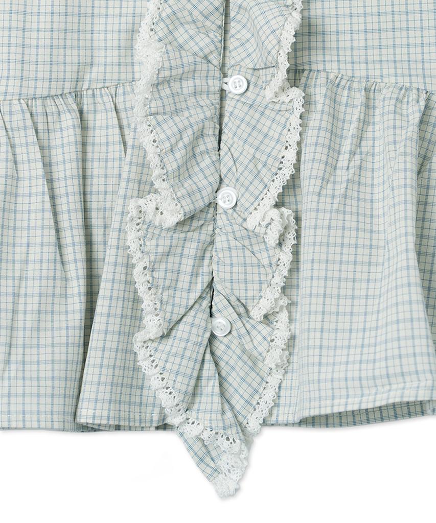 WITHOUT SUMMER Moi Ruffle Blouse_Check