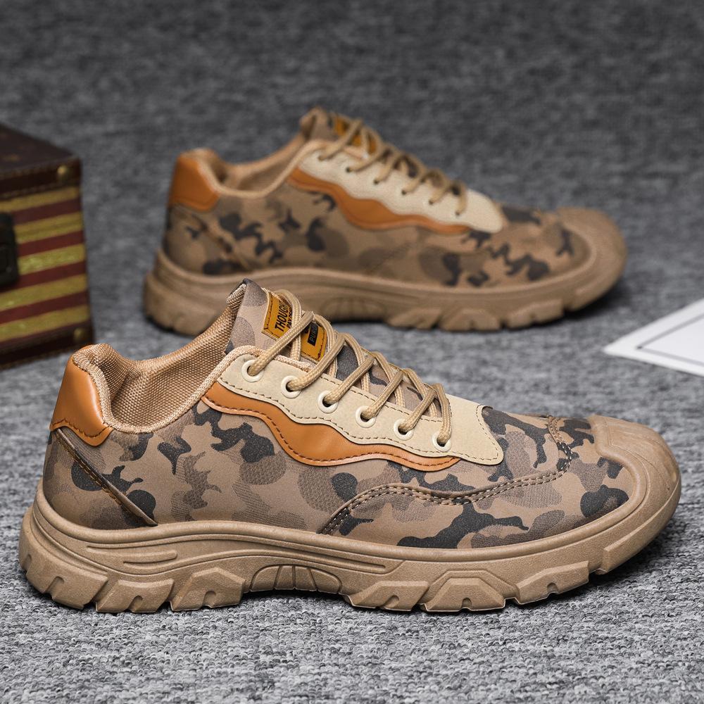 Обувь мужская рабочая страховая обувь тканевая повседневная обувь дышащая и удобная мягкая подошва камуфляжная рабочая обувь мужская обувь
