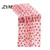 Anniversary Table Runner Sheer Tulle Runner, Strawberry Cherry Lemon Pattern, Summer Overlay, Seasonal Fruit for Birthday Party Wedding Decor Elegant