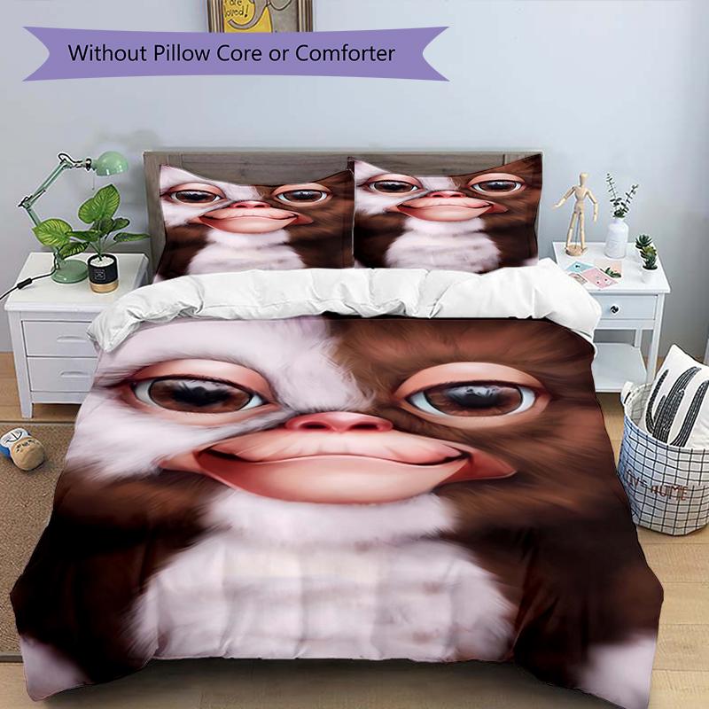 3pcs Gremlin1 Design Cover Set - HD Printed Bedding with 1 Cover and 2 Pillowcases - Perfect for Home and Dorm Decor