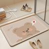 Коврик из диатомовой грязи, мультяшный, милый, бытовой, впитывающий коврик для ног, для туалетной двери, для ванной комнаты, можно резать, нескользящий коврик