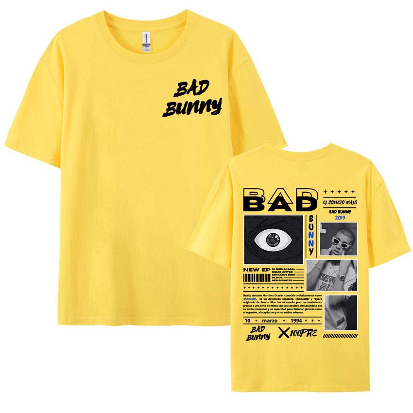 Rapper Bad Bunny Album Cover T Shirt for Men Women High Quality Casual Loose Tshirt Fashion Hip Hop Oversized Tshirt Streetwear