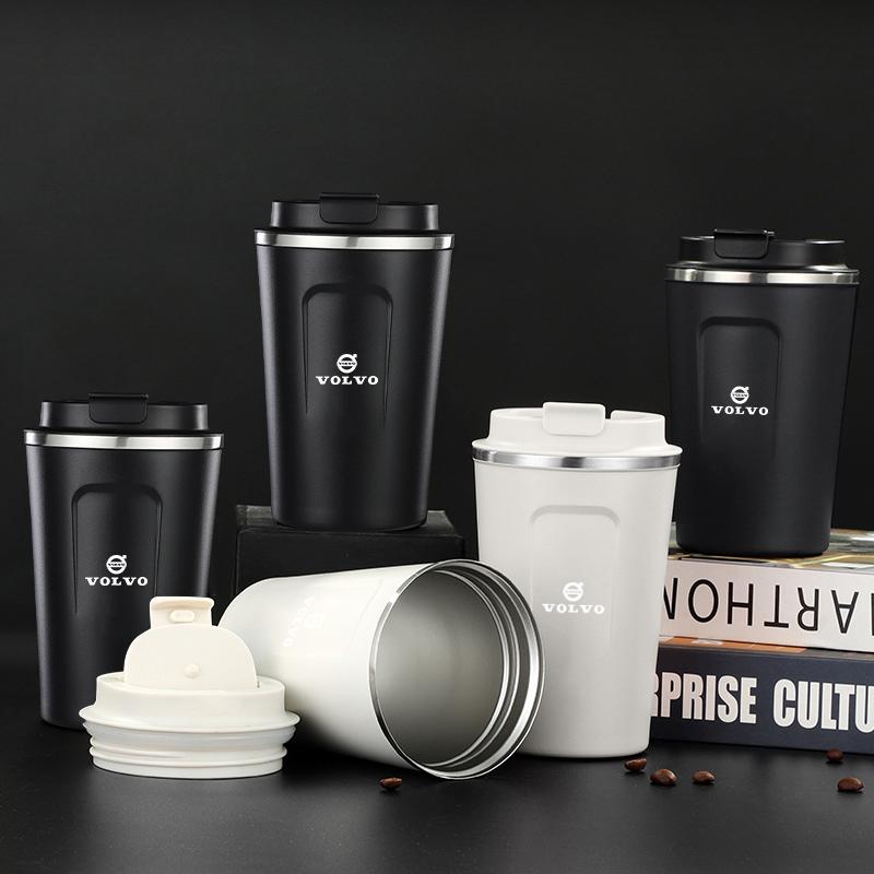 Car Emblem Stainless Steel Coffee Cup Insulated Cup For Volvo V60 V40 XC90 S60 C30 XC60 V70 S90 Rdesign Car Coffee Mug keychain