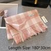 Warm Cashmere Scarf Long Lady Shawl Wraps Luxury Plaid Scarf  Winter