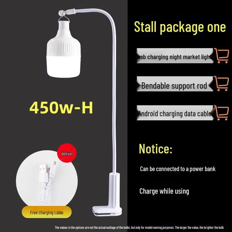 Сверхяркий портативный светодиодный светильник для торговой палатки с клипсой-подставкой для использования на открытом воздухе