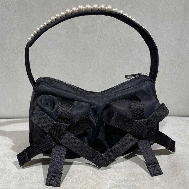 Новая сумка-подмышка с жемчужным бантом Bolsos Mujer, многофункциональная квадратная сумка Sac Femme, сумки на плечо для женщин, повседневная, универсальная, на молнии, Bolsas