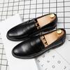 Spring and Autumn New Black Loafers Men's Slip-On Carved Leather Shoes Fashion Casual Shoes Business Men's Designer Men's Shoes