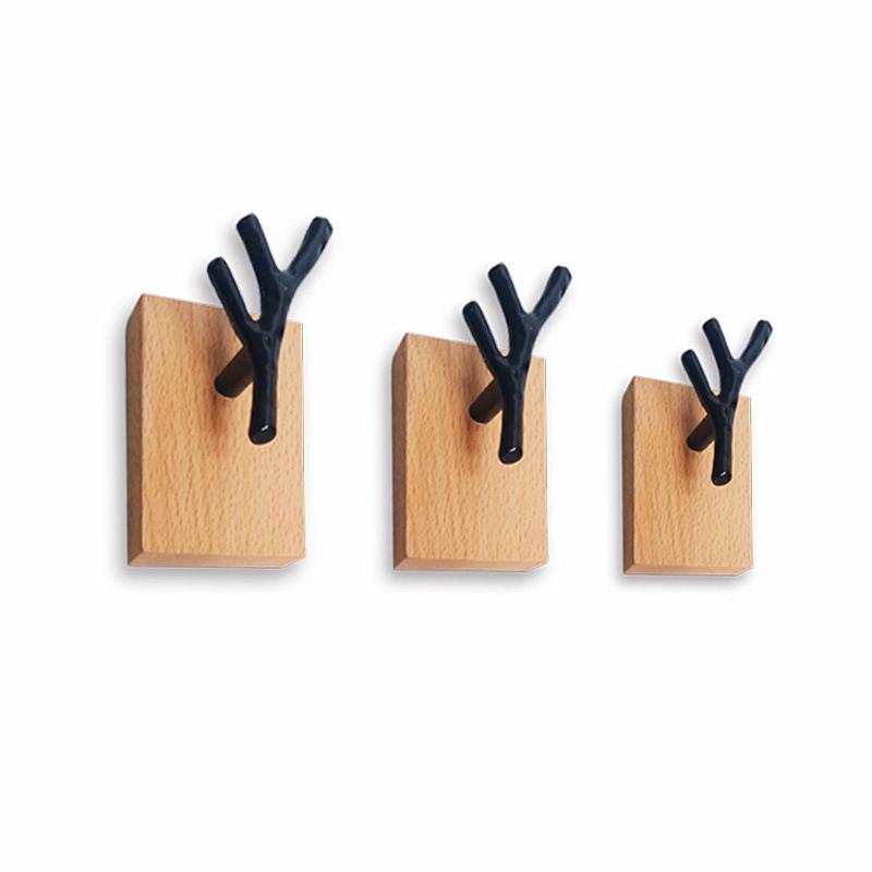 Винтовая установка из кованого железа ветка дерева шляпа вешалка для хранения крючок настенный перфоратор крючки для одежды