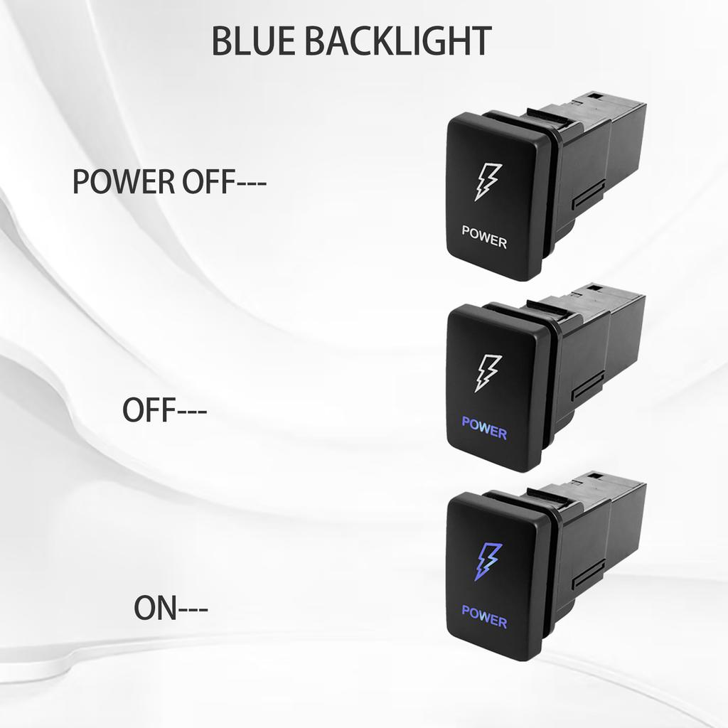Led Fog Lights Push Switch Beacon On Off / Horn Momentary Button For Toyota PRADO Camry Altis Corolla RAV4 4Runner Highlande