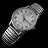 Men's Women's Couple Lover Elastic Alloy Quartz Analog Wrist Watch Fashion Gift