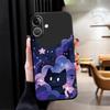 Чехол для телефона Funda для Apple iPhone 17 Pro Max XR XS MAX 15 Pro 7 8 Air 16 13 12 14 11 Черная кошка Звездная ночь