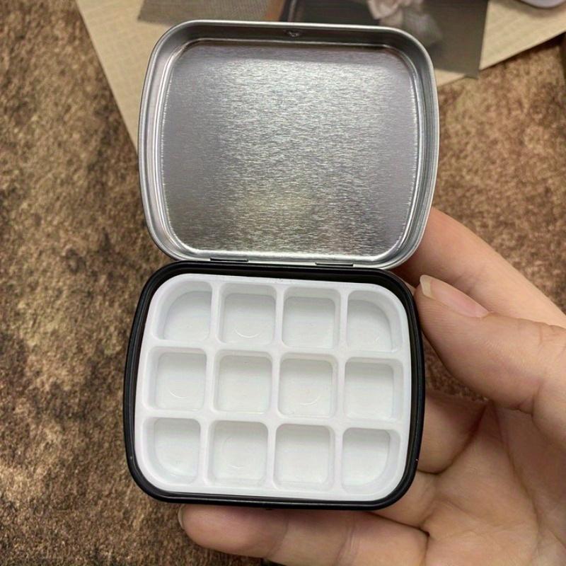 Мини-бокс для акварели на 12 ячеек - Ультракомпактный, легкий, дорожного размера, увлажняющая палитра для живописи и рисования