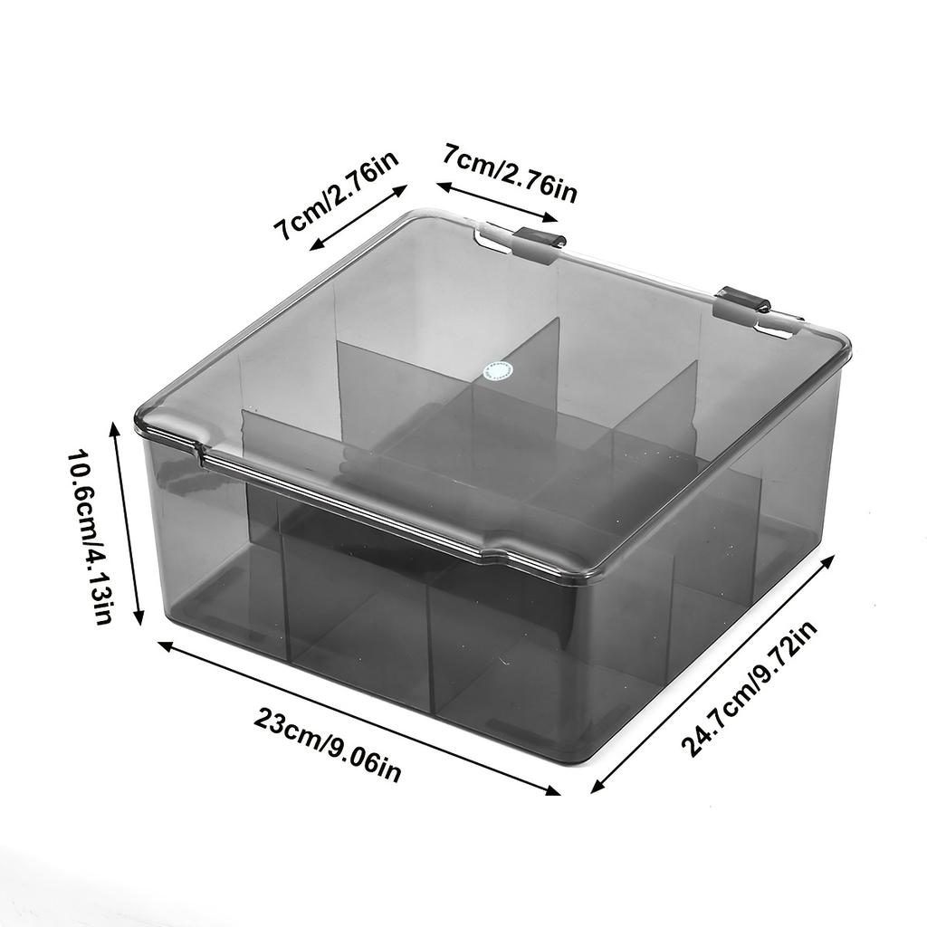 1pc transparent/semi transparent black flip cover toy car model storage box, large capacity suitable for Hot Wheels display box