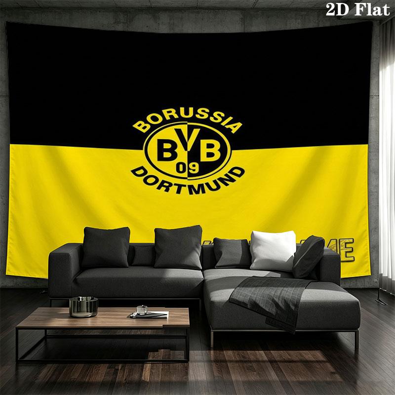 Borussia Custom Name Wall Tapestry Aesthetic Wall Hanging Printed Fabric Blanket Decorative Tapestries for Bedroom Living Room Home Decor