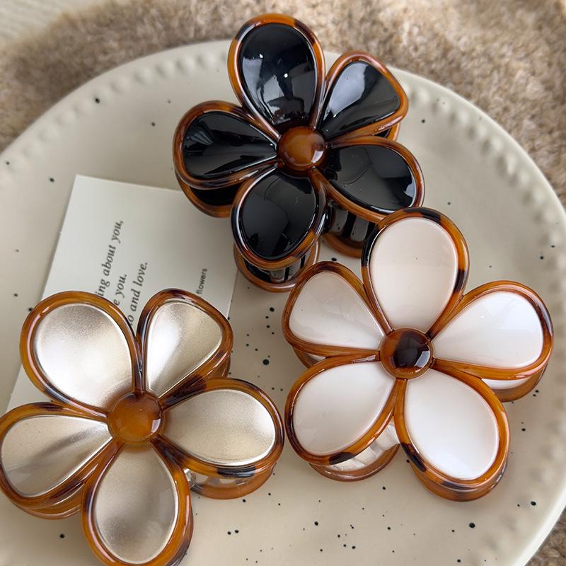 Акриловый цветок заколка для волос винтажная мода заколка для волос женские головные уборы шпилька краб зажим заколка для волос для девочек аксессуары для волос подарки