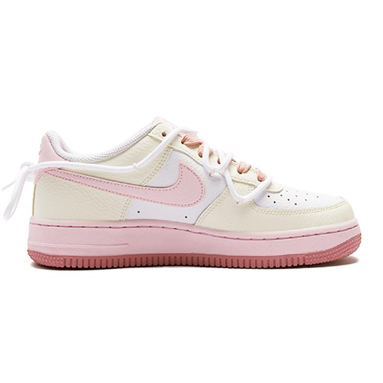 Nike Nike Air Force 1 Low Bubble Jellyfish, Свинка-торт, Нескользящие, Износостойкие, Низкие, Скейтбордические кроссовки, Детские (GS), CT3839-107(Команда15-)