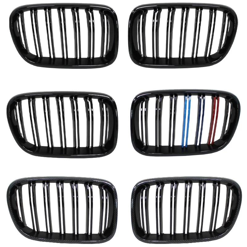 2PCS Racing Grill Gloss Black Car Front Bumper Grilles For BMW X3 F25 2011-2013 Kidney Grille New Accessories Replacement
