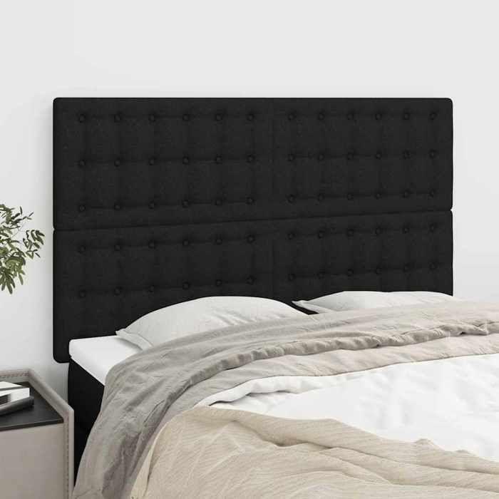 Maison Exclusive - Tête de lit Noir 144x5x118/128 cm Tissu