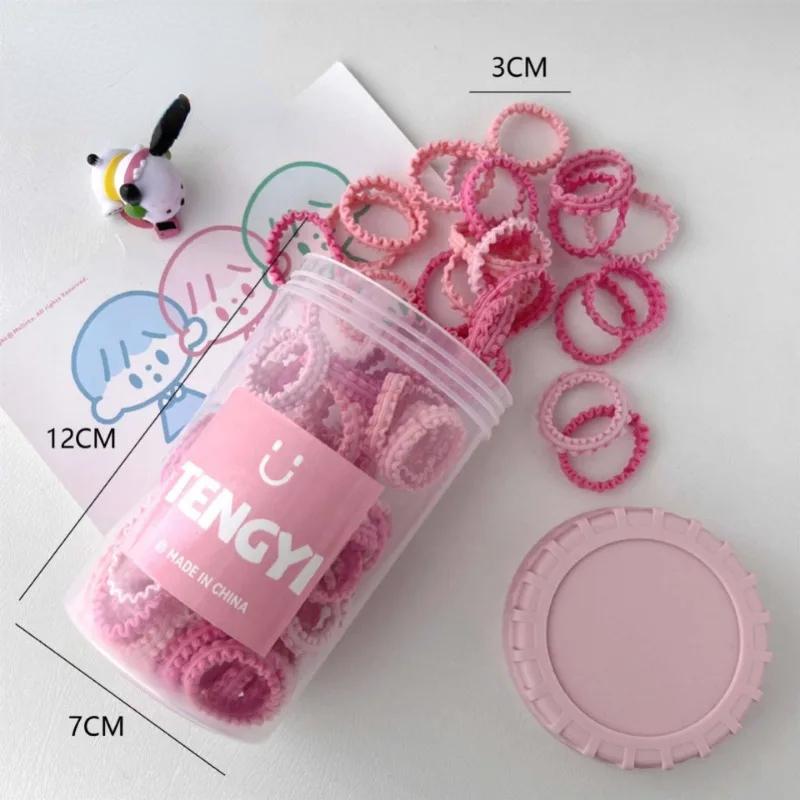 Girls' Colorful Elastic Hairbands Canned Lace Hair Rope High Elasticity Stretch Lace Rope Baby Ponytail Headband Don't Hurt Hair