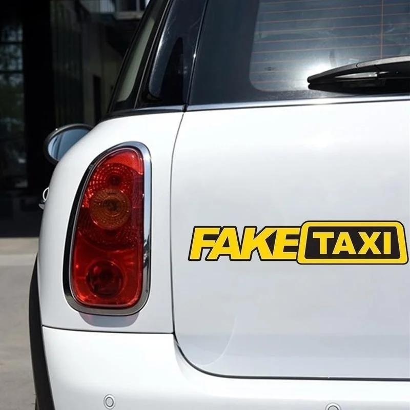 4pc Fake Taxi Sticker Vinyl Decal Car Window Drift Funny Tuning Car Sticker