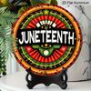 2D Flat Aluminum Wall Hangings with A Juneteenth Theme Are Available in Various Sizes. Featuring African-inspired Patterns and Star Motifs, They Are