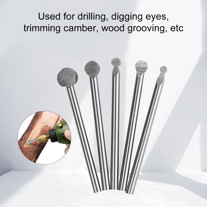Wood Carving Drill Bits Set Engraving Drill Accessories Bit Wood Crafts Grinding Woodworking Tool for Carving Drilling