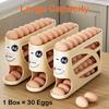 Refrigerator Auto Rolling Egg Dispenser 4 Tiers Auto Rolling Egg Storage Dispenser Rack Reusable Food-Grade Preservation Box