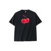X Kirsh Collaboration Life Series Cherry Letter Круглый вырез свитера короткий рукав с заниженной линией плеч женская футболка черный 162428121-4