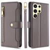For Samsung Galaxy S24 Ultra Cell Phone Case Magnetic Leather Wallet Card Holder Phone Cover with 2 Straps