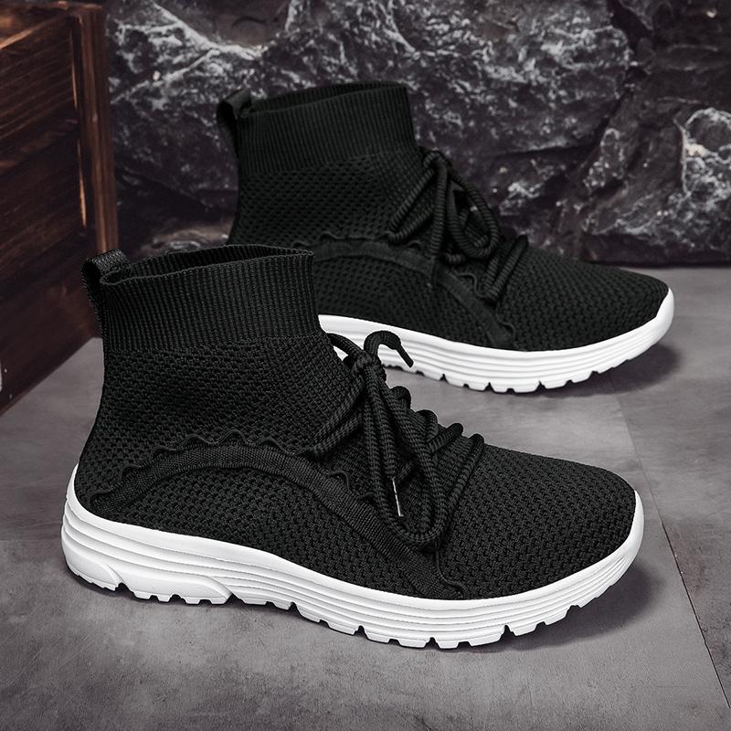 Mens Running Shoes Big Size Mesh Lightweight Outdoor Sports Casual Walking Shoes Lace-up Comfortable Breathable Sneakers Man