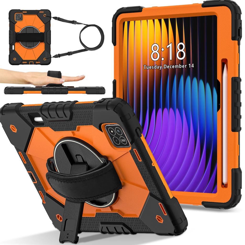 Чехол для Xiaomi Pad 7 Pro/Pad 7 Силикон + ПК Подставка Чехол для планшета с удобным ремешком