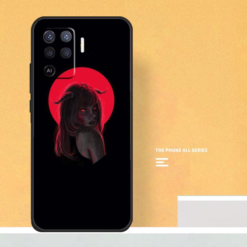Devil Woman Case For Oppo A5 A6 Pro A16 A76 A96 A17 A57 A40 A60 A80 A98 A58 A78 A18 A38 A54 A74 A94 A15