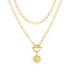 17KM Trendy Gold Initial Letter Necklaces For Women Fashion A-Z Alphabet Pendant Necklace Multilayer Chain Birthday Jewelry Gift