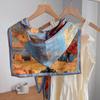 National Style Sunscreen Scarf Windproof Silk Scarf Hat Scarves Windproof Headdress  Lady