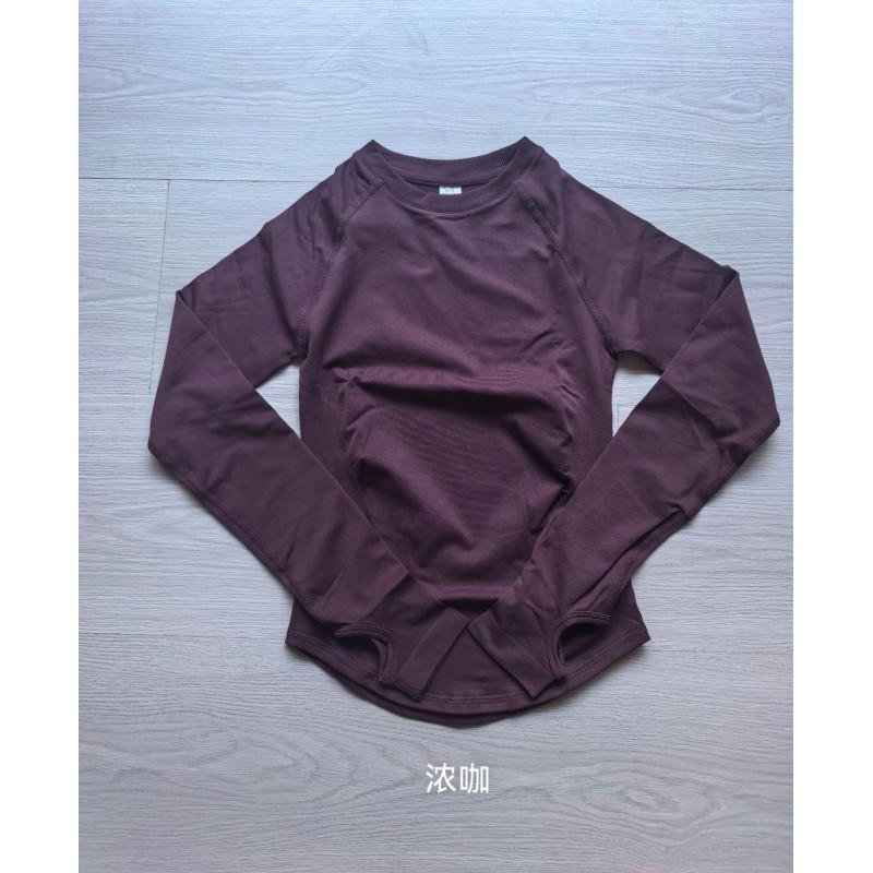 Womens Seamless High-Elastic Moisture-Wicking Long Sleeve Yoga Top Gym Running Fitness Training
