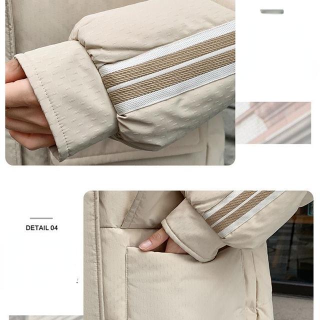 Зимнее теплое и модное женское пальто с длинным хлопковым пальто в корейском стиле