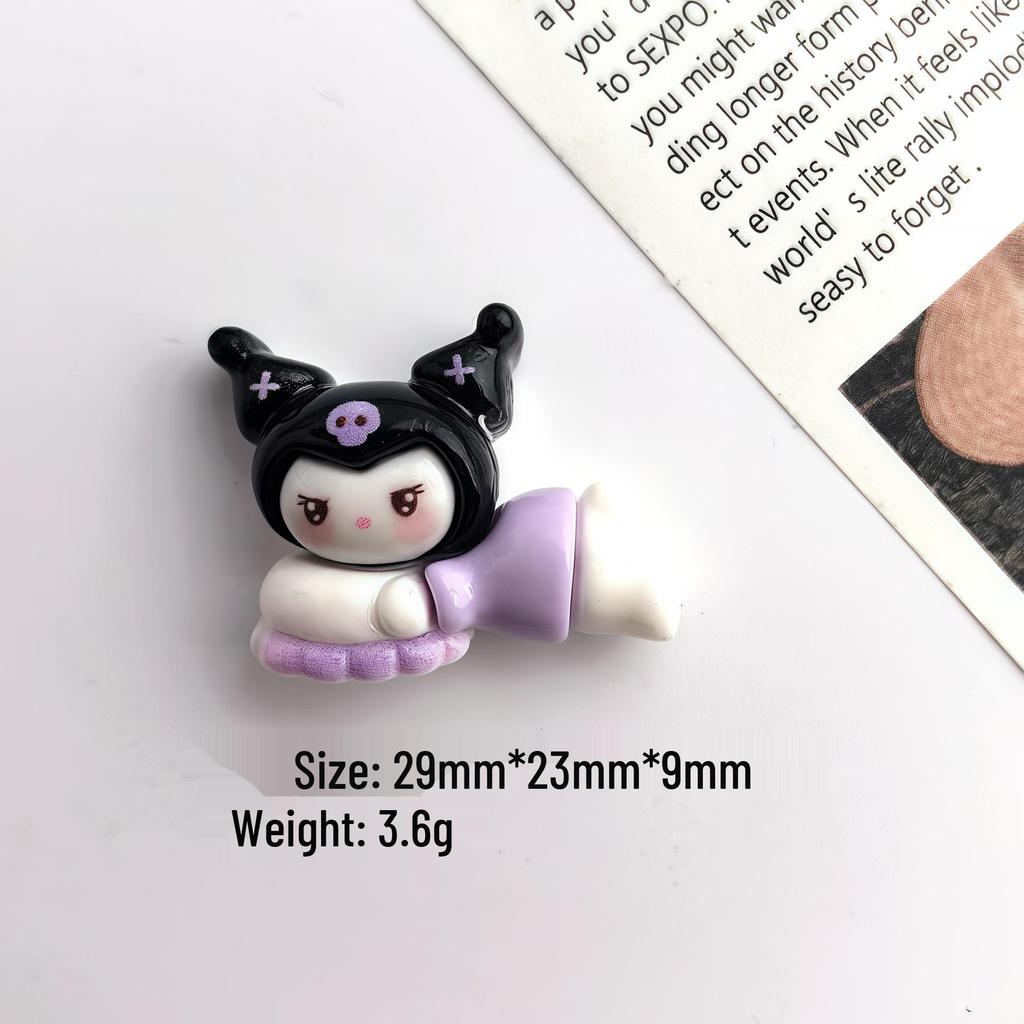 Cute Cartoon DIY Resin Ornaments: Sanrio Swimming Series Hair Clips, Phone Cases & Shoe Buckles