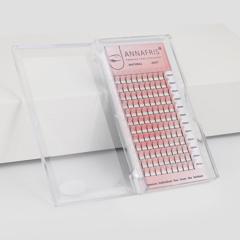 ANNAFRIS Готовые накладные ресницы вееры с длинными стеблями 3D русский объем Премиум норковые ресницы макияж реснички