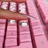 Клавиатурные наклейки для длинных ногтей с приподнятой подушечкой, увеличенными буквами, защитная крышка для стеклянных клавиатур, аксессуары
